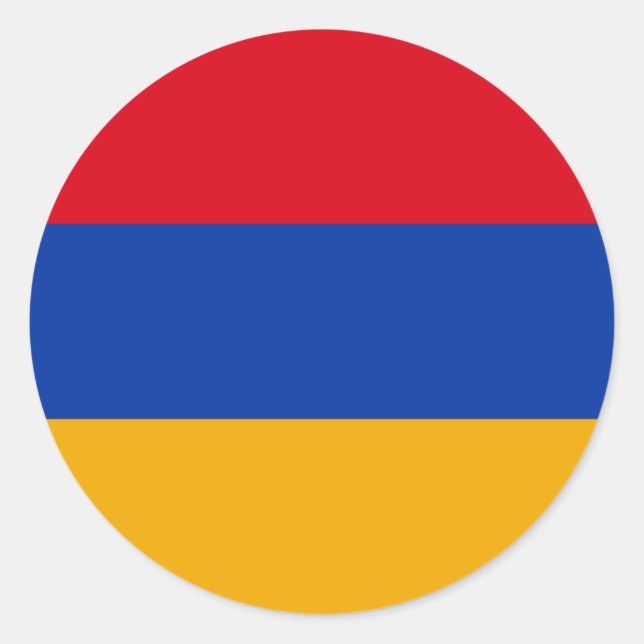 Adesivo Redondo Bandeira da Armênia (Frente)