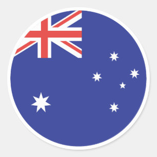 Adesivo Redondo Bandeira da Austrália