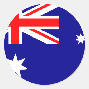 Adesivo Redondo Bandeira da Austrália (Austrália)