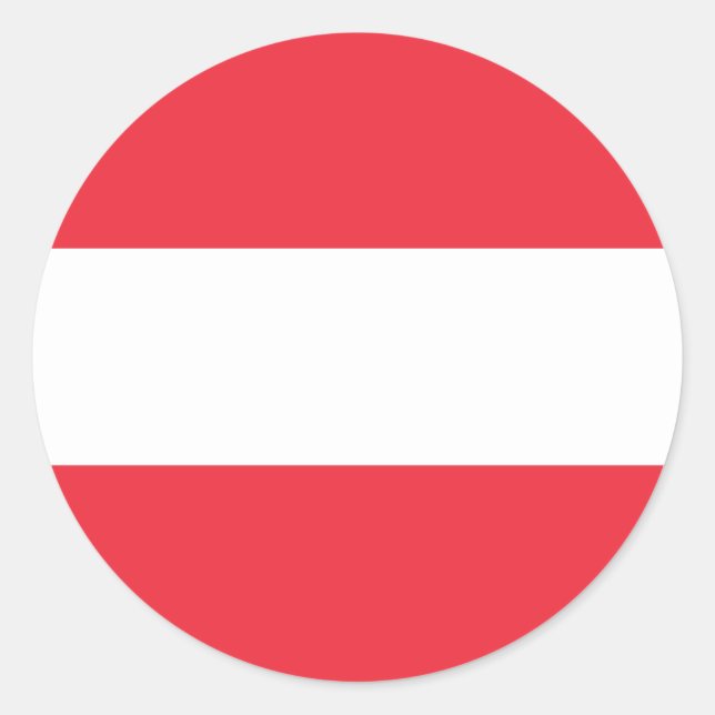 Adesivo Redondo Bandeira da Áustria (Frente)