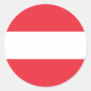 Adesivo Redondo Bandeira da Áustria