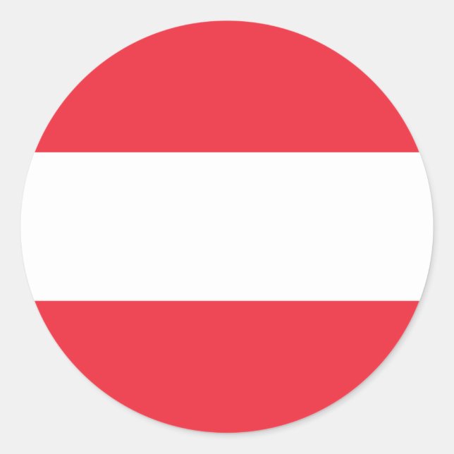 Adesivo Redondo Bandeira da Áustria (Frente)