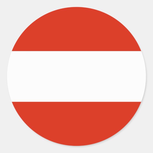 Adesivo Redondo Bandeira da Áustria (Frente)
