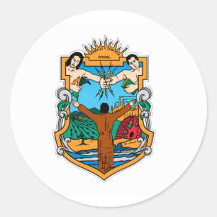 Adesivo Redondo Bandeira da Baixa Califórnia