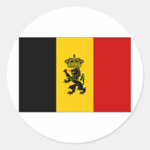 Adesivo Redondo Bandeira da bandeira do governo de Bélgica