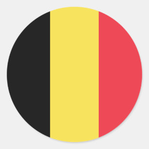 Adesivo Redondo Bandeira da Bélgica