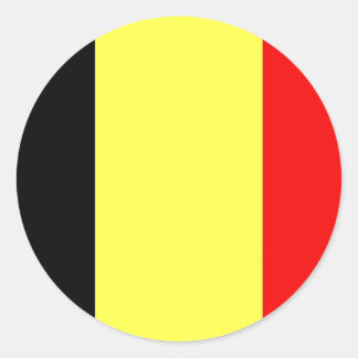 Adesivo Redondo Bandeira da Bélgica
