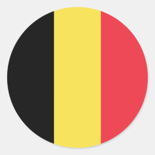 Adesivo Redondo Bandeira da Bélgica