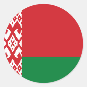Adesivo Redondo Bandeira da Bielorrússia