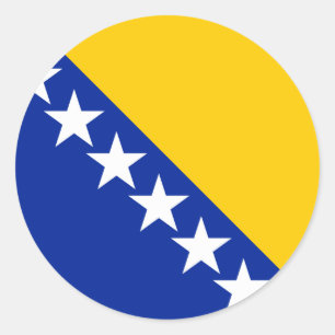 Adesivo Redondo Bandeira da Bósnia e Herzegovina