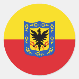 Adesivo Redondo bandeira da cidade de bogota