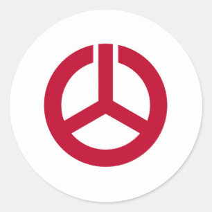 Adesivo Redondo Bandeira da cidade de Koriyama Fukushima prefeitur