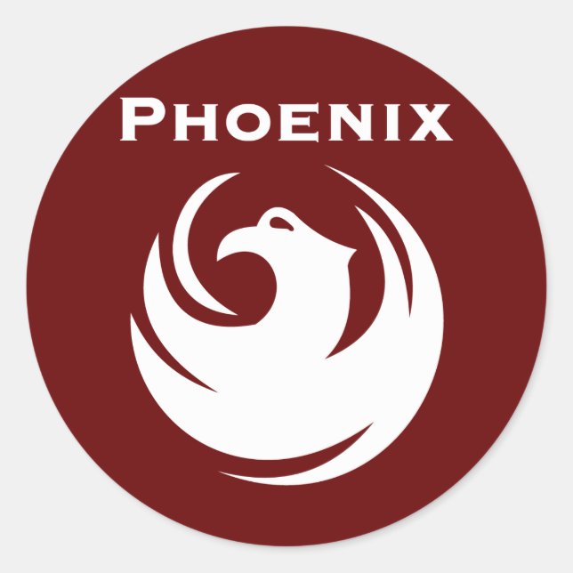 Adesivo Redondo bandeira da cidade de Phoenix (Frente)