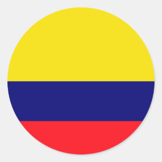 Adesivo Redondo bandeira da Colômbia