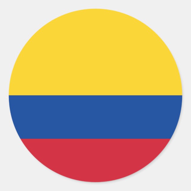 Adesivo Redondo Bandeira da Colômbia (Frente)