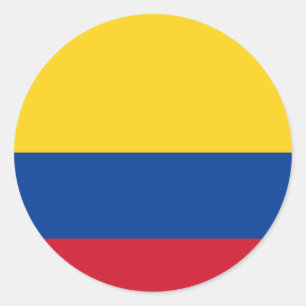 Adesivo Redondo Bandeira da Colômbia (Colômbia)