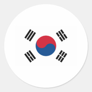 Adesivo Redondo Bandeira da Coreia do Sul - Yin Yang