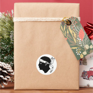 Adesivo Redondo Bandeira da Córsega