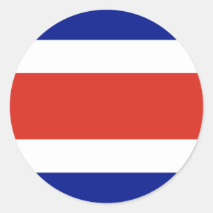 Adesivo Redondo Bandeira da Costa Rica