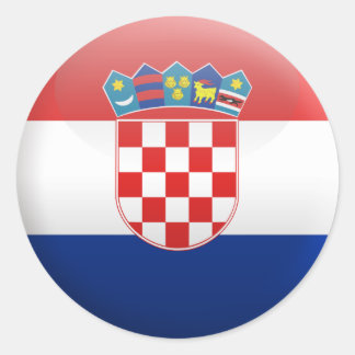 Adesivo Redondo Bandeira da Croácia