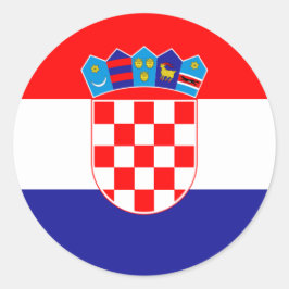 Adesivo Redondo bandeira da Croácia