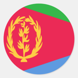 Adesivo Redondo Bandeira da Eritreia