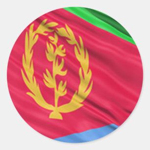 Adesivo Redondo Bandeira da Eritreia