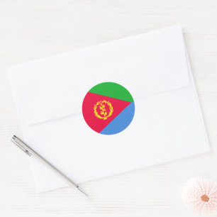 Adesivo Redondo Bandeira da Eritreia