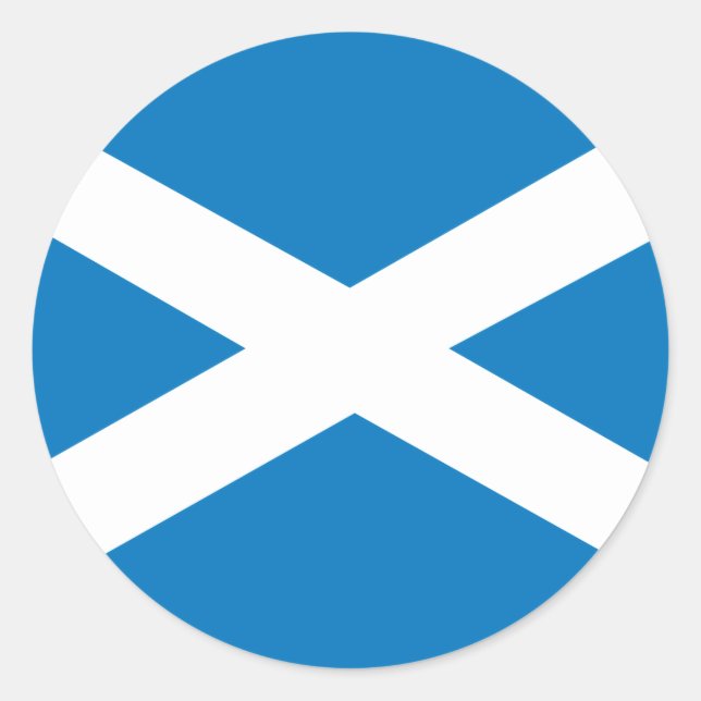 Adesivo Redondo Bandeira da Escócia (Frente)