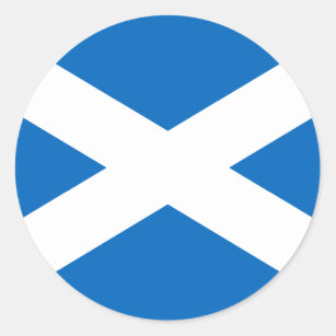 Adesivo Redondo Bandeira da Escócia