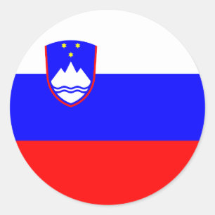 Adesivo Redondo Bandeira da Eslovênia