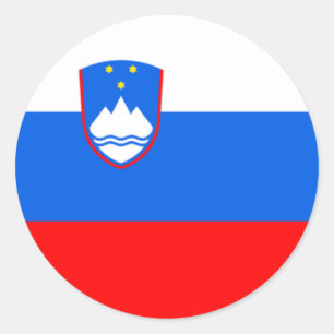 Adesivo Redondo Bandeira da Eslovênia