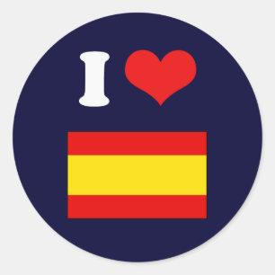 Adesivo Redondo Bandeira da espanha