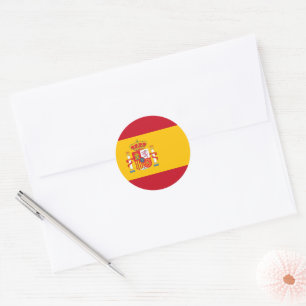 Adesivo Redondo bandeira da Espanha