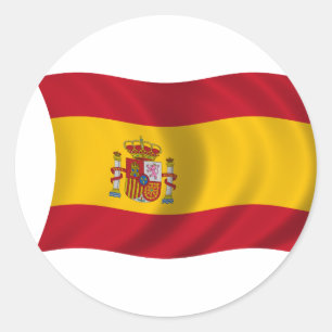 Adesivo Redondo Bandeira da espanha