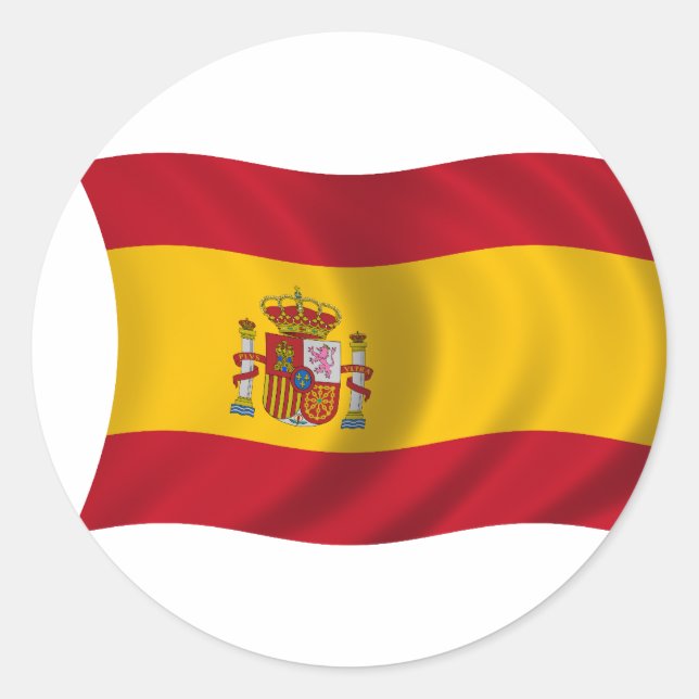 Adesivo Redondo Bandeira da Espanha (Frente)