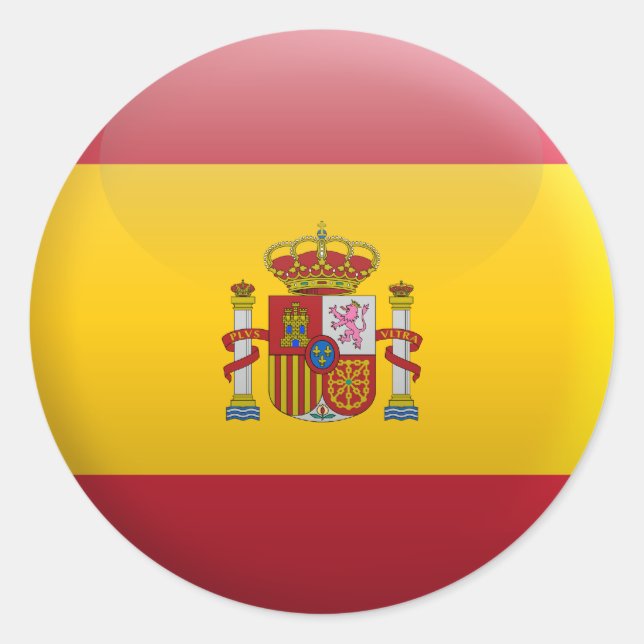 Adesivo Redondo Bandeira da Espanha (Frente)