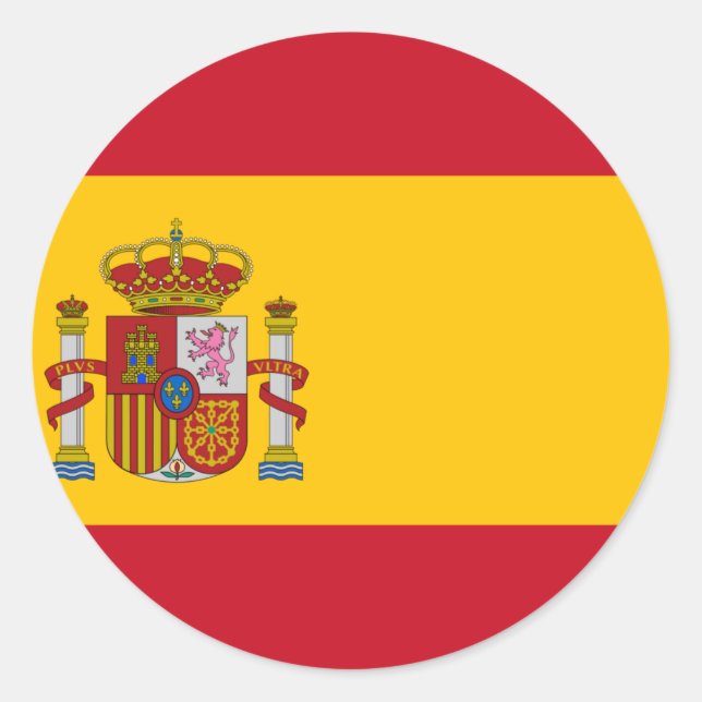 Adesivo Redondo Bandeira da Espanha (Frente)