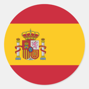 Adesivo Redondo Bandeira da Espanha