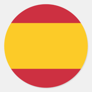 Adesivo Redondo Bandeira da Espanha, Bandera de España, Bandera E
