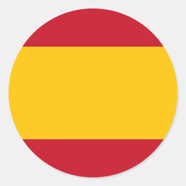 Adesivo Redondo Bandeira da Espanha, Bandera de España, Bandera Es (Frente)