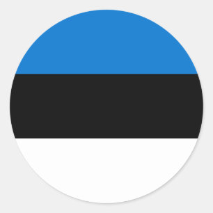 Adesivo Redondo Bandeira da Estônia