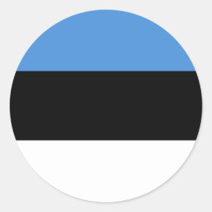 Adesivo Redondo Bandeira da Estônia