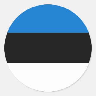 Adesivo Redondo Bandeira da Estônia