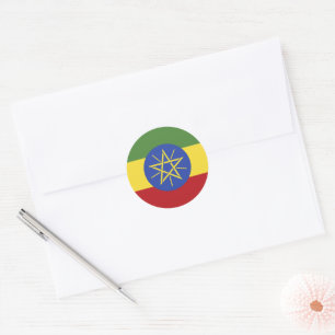 Adesivo Redondo Bandeira da Etiópia