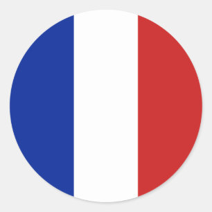 Adesivo Redondo Bandeira da França