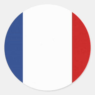 Adesivo Redondo Bandeira da França
