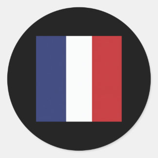 Adesivo Redondo Bandeira Da França Bandeira França