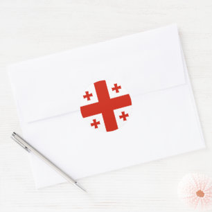 Adesivo Redondo Bandeira da Geórgia