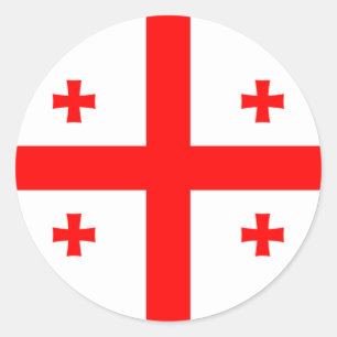 Adesivo Redondo Bandeira da Geórgia